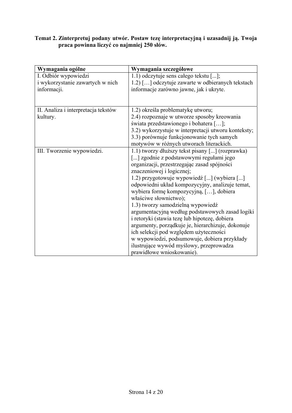 odpowiedzi - polski podstawowy - matura 2015 próbna-14