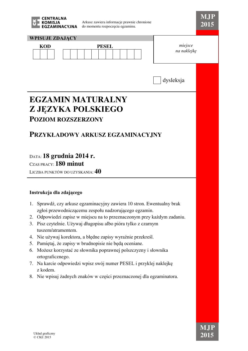 arkusz - język polski rozszerzony - matura 2015 próbna-01