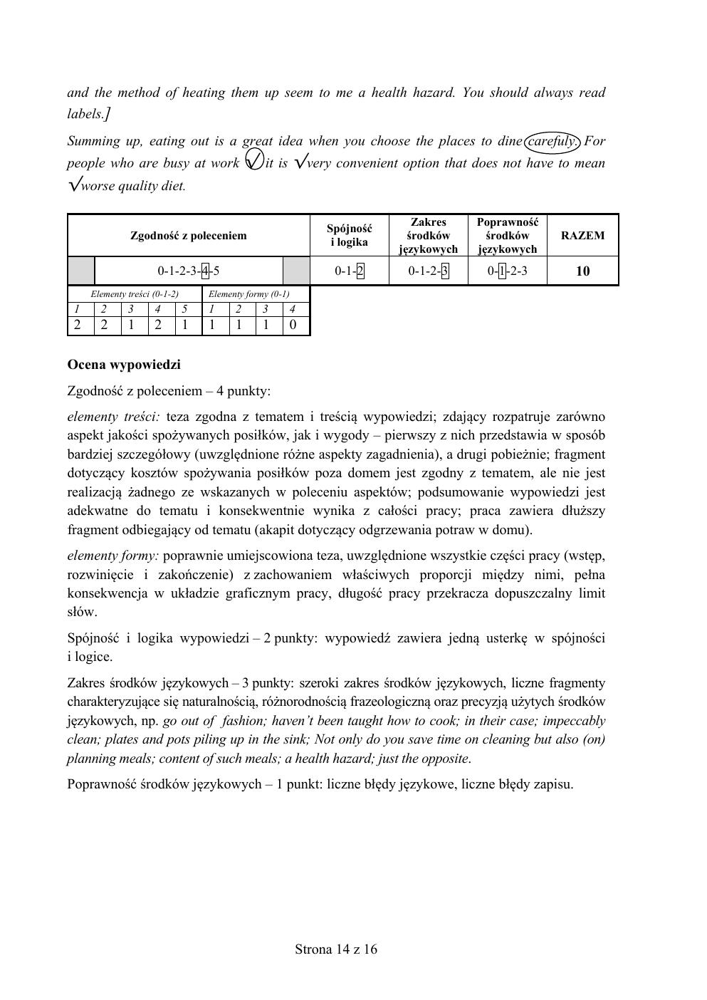 odpowiedzi - angielski rozszerzony - matura 2015 próbna-14