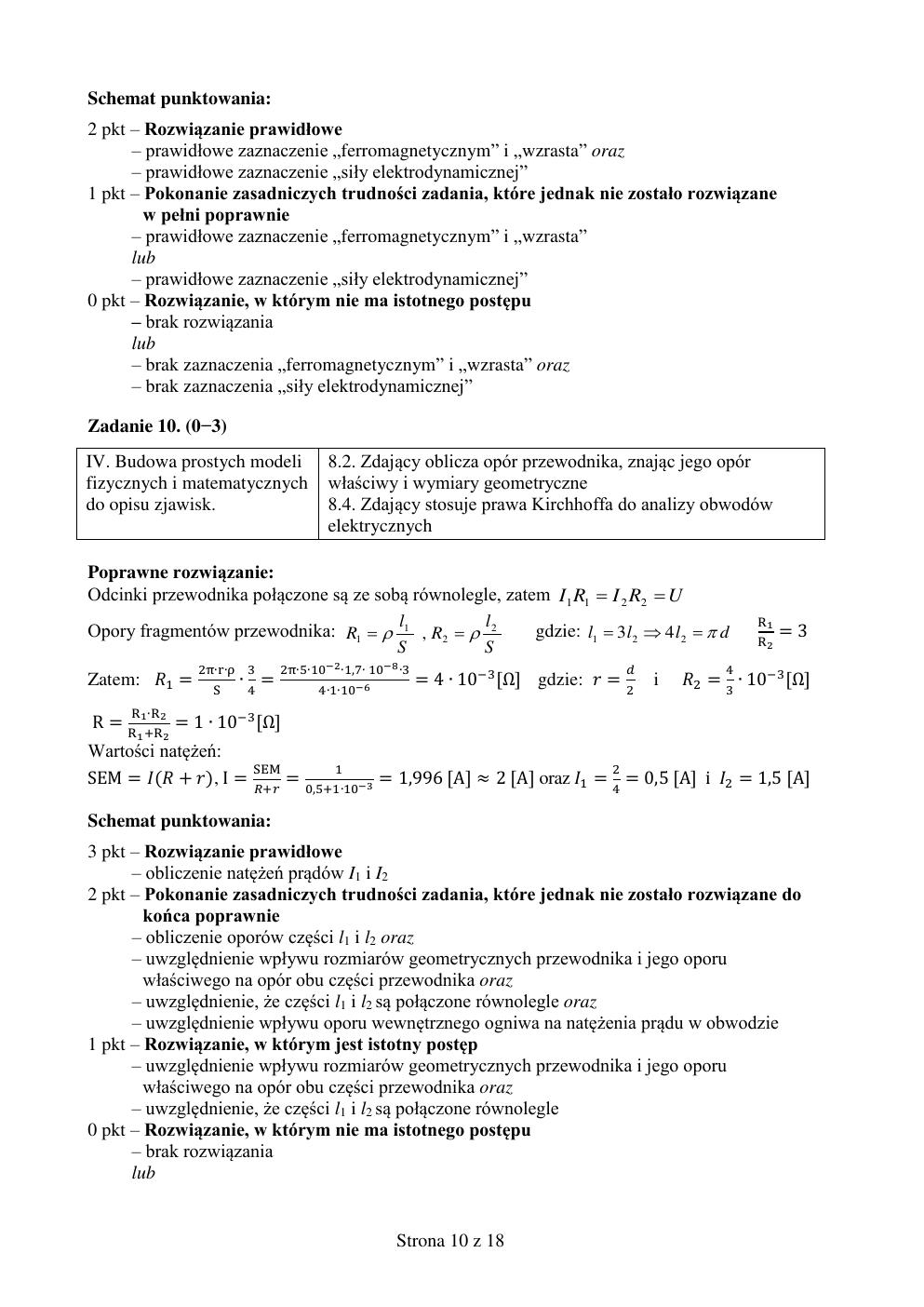 odpowiedzi - fizyka rozszerzony - matura 2015 próbna-10