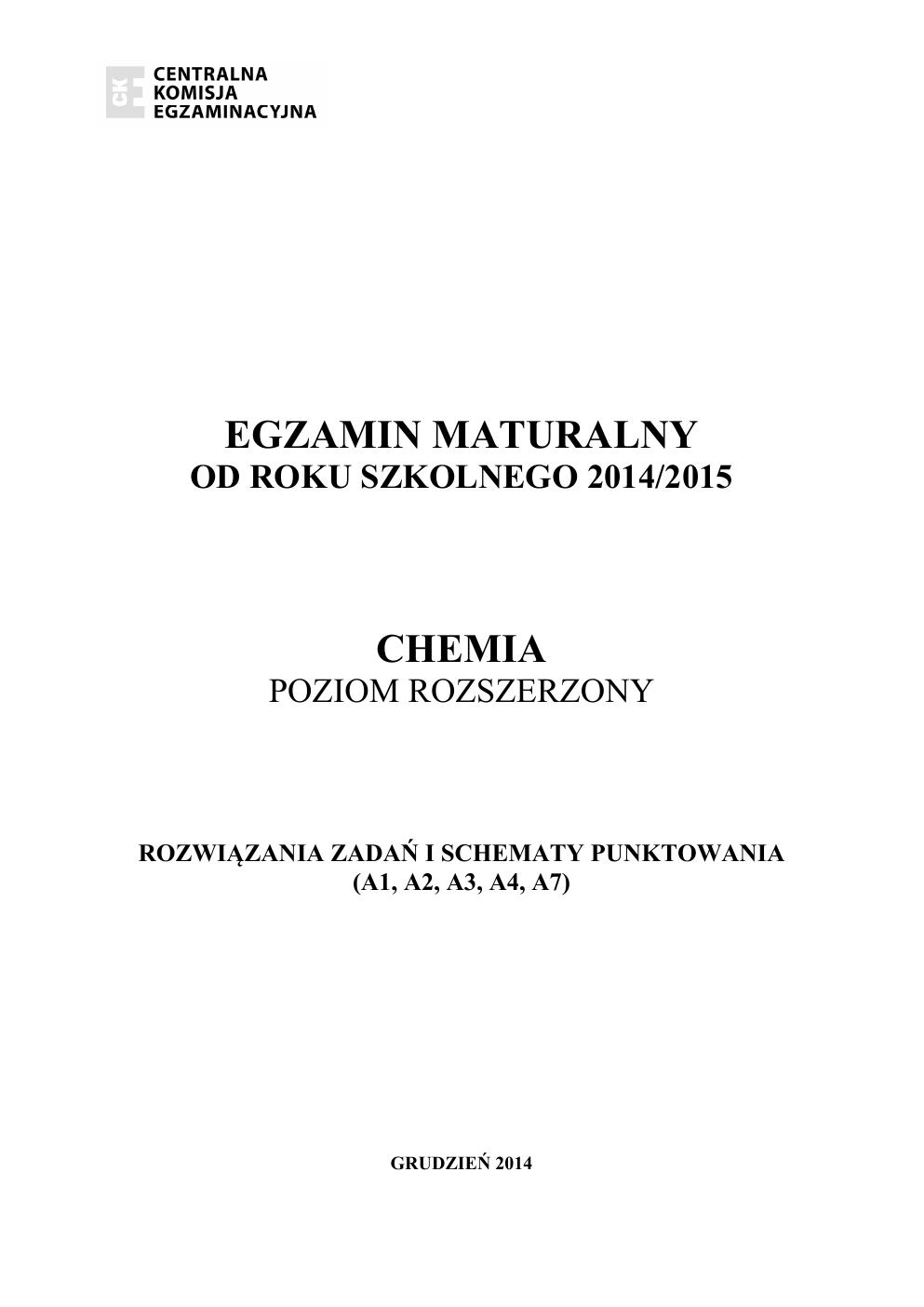 odpowiedzi - chemia rozszerzony - matura 2015 próbna-01