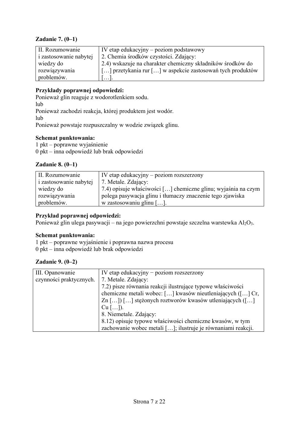 odpowiedzi - chemia rozszerzony - matura 2015 próbna-07