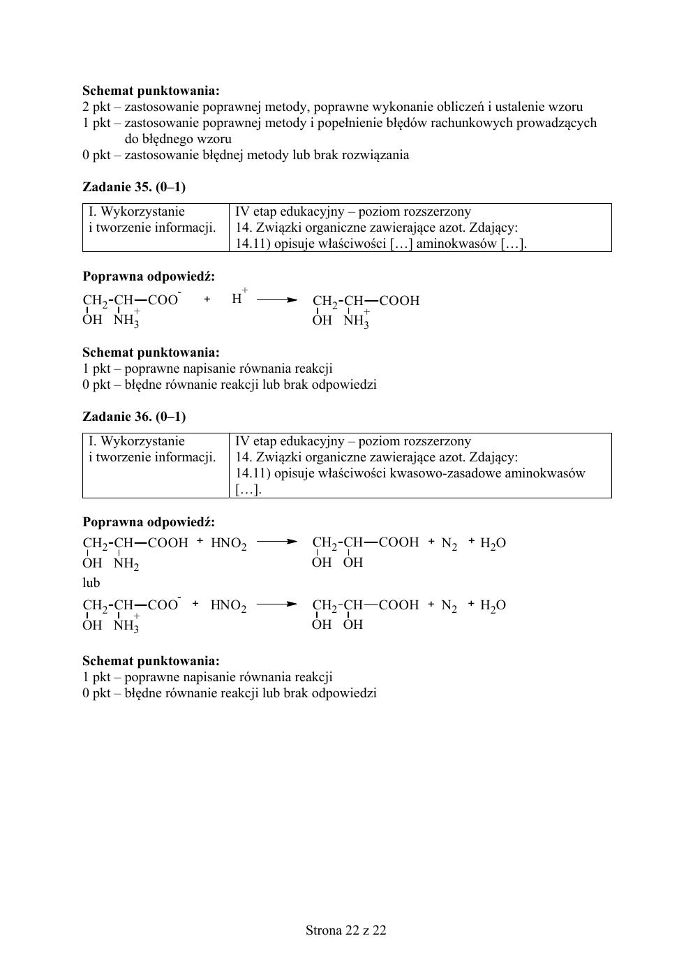 odpowiedzi - chemia rozszerzony - matura 2015 próbna-22