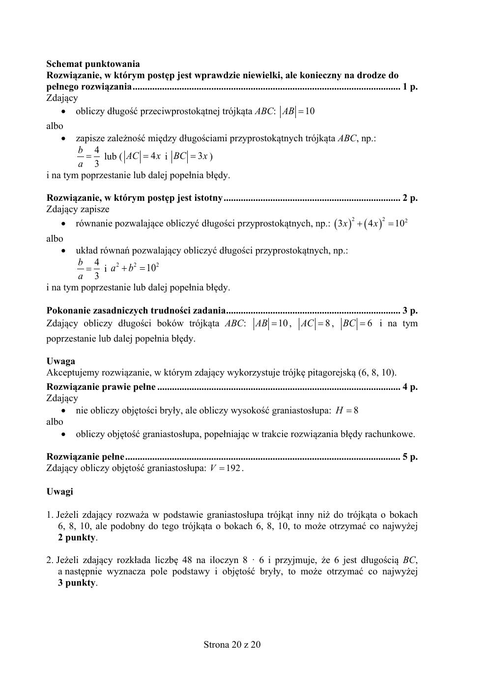 odpowiedzi - matematyka podstawowy - matura 202 próbna-20