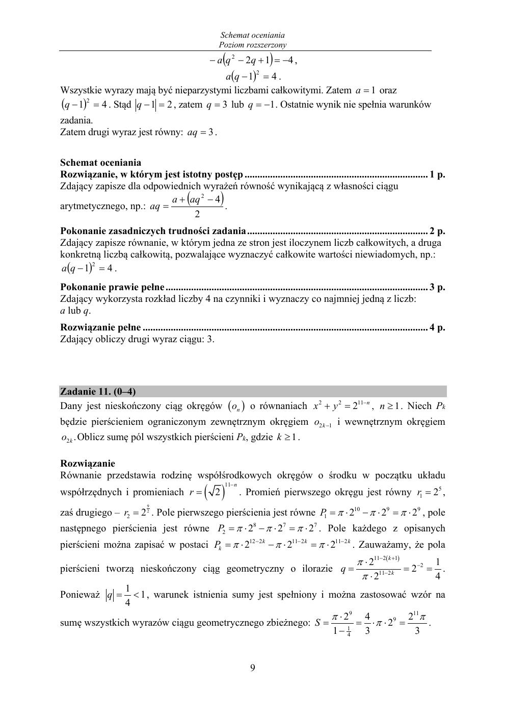 odpowiedzi - matematyka rozszerzony - matura 2020 próbna-09