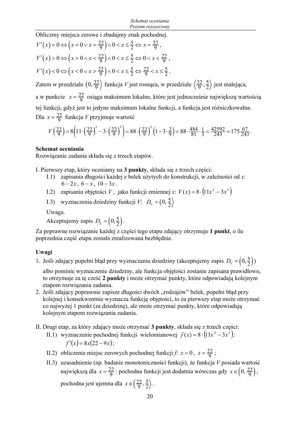 odpowiedzi - matematyka rozszerzony - matura 2020 próbna-20