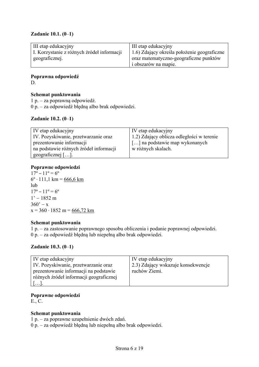 odpowiedzi - geografia - matura 2015 próbna-06