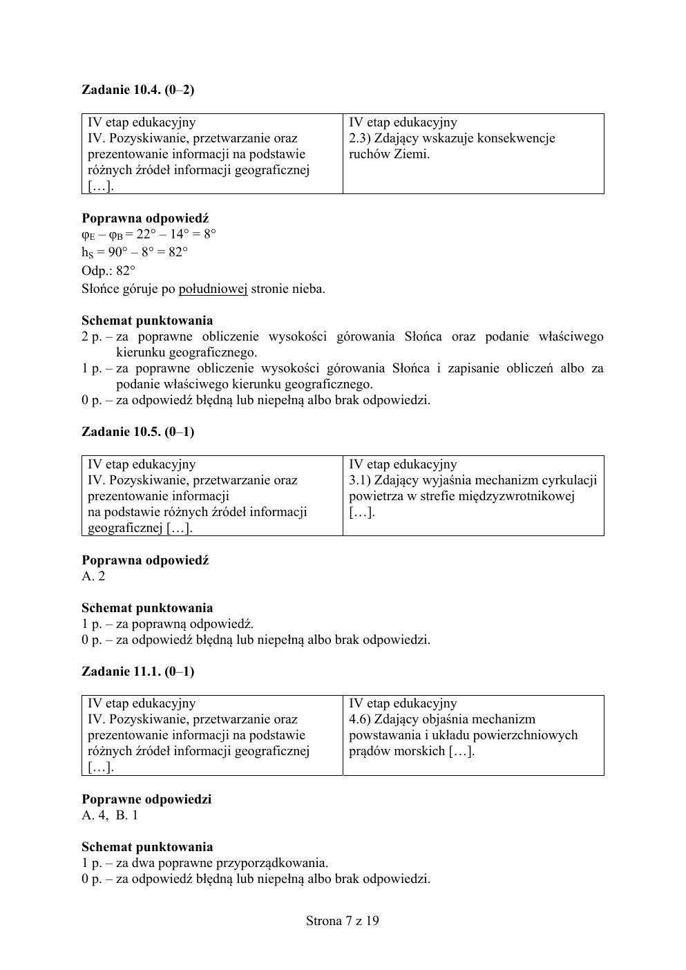 odpowiedzi - geografia - matura 2015 próbna-07