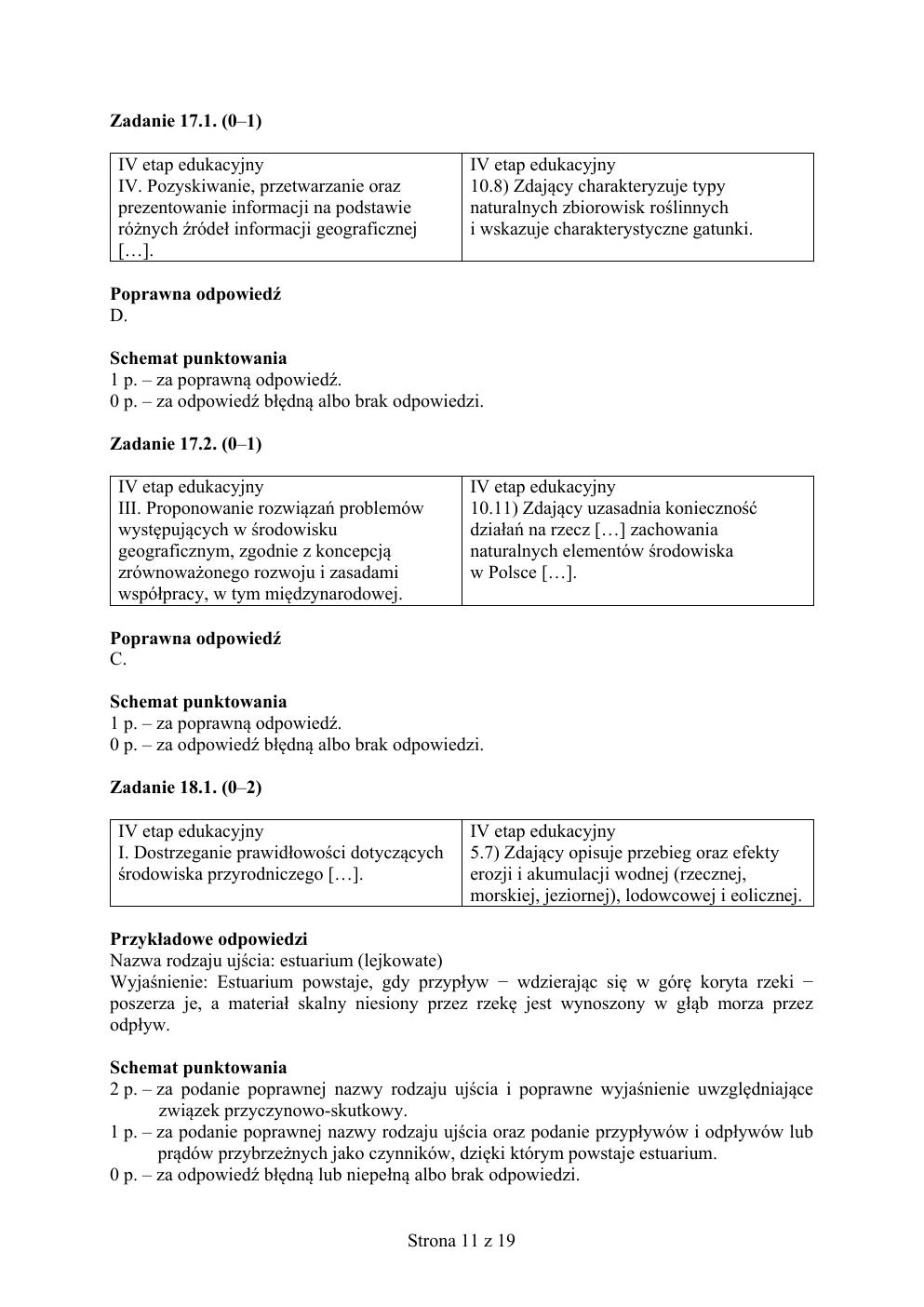 odpowiedzi - geografia - matura 2015 próbna-11