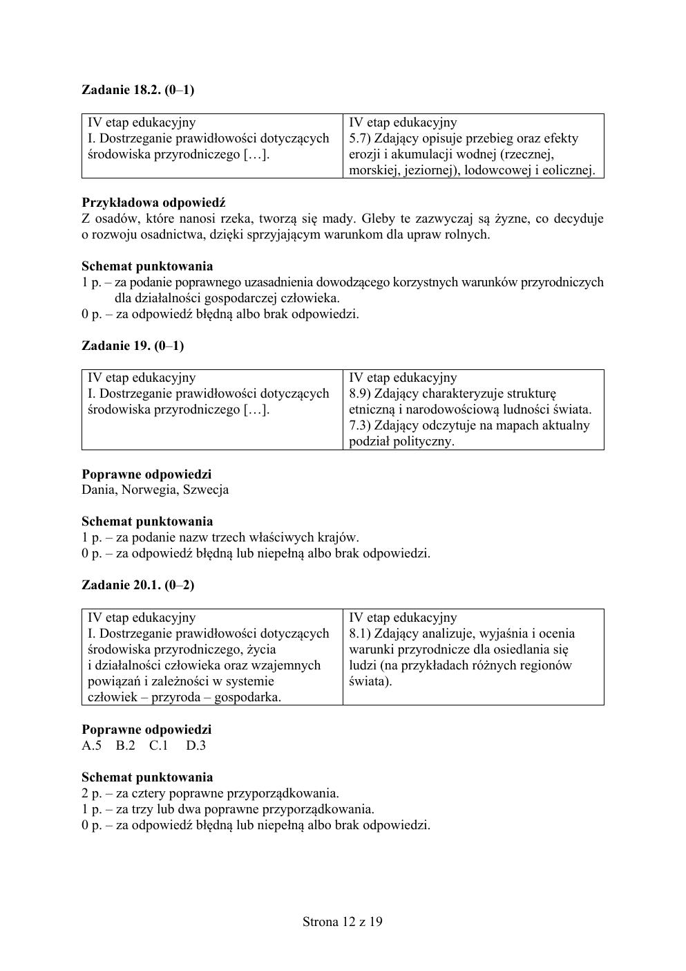 odpowiedzi - geografia - matura 2015 próbna-12