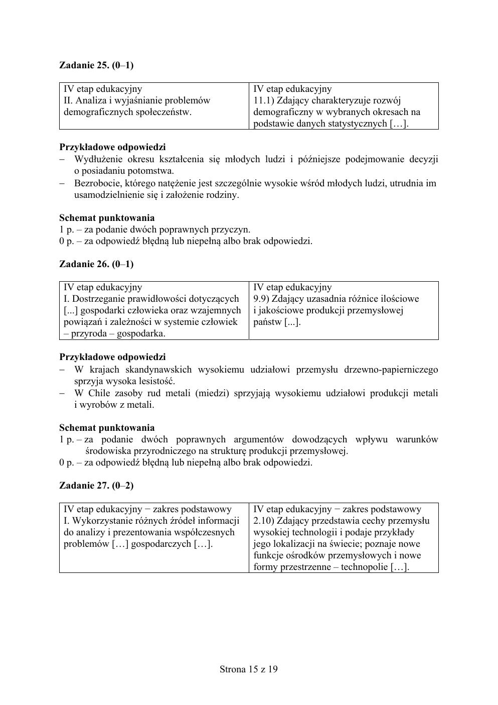 odpowiedzi - geografia - matura 2015 próbna-15