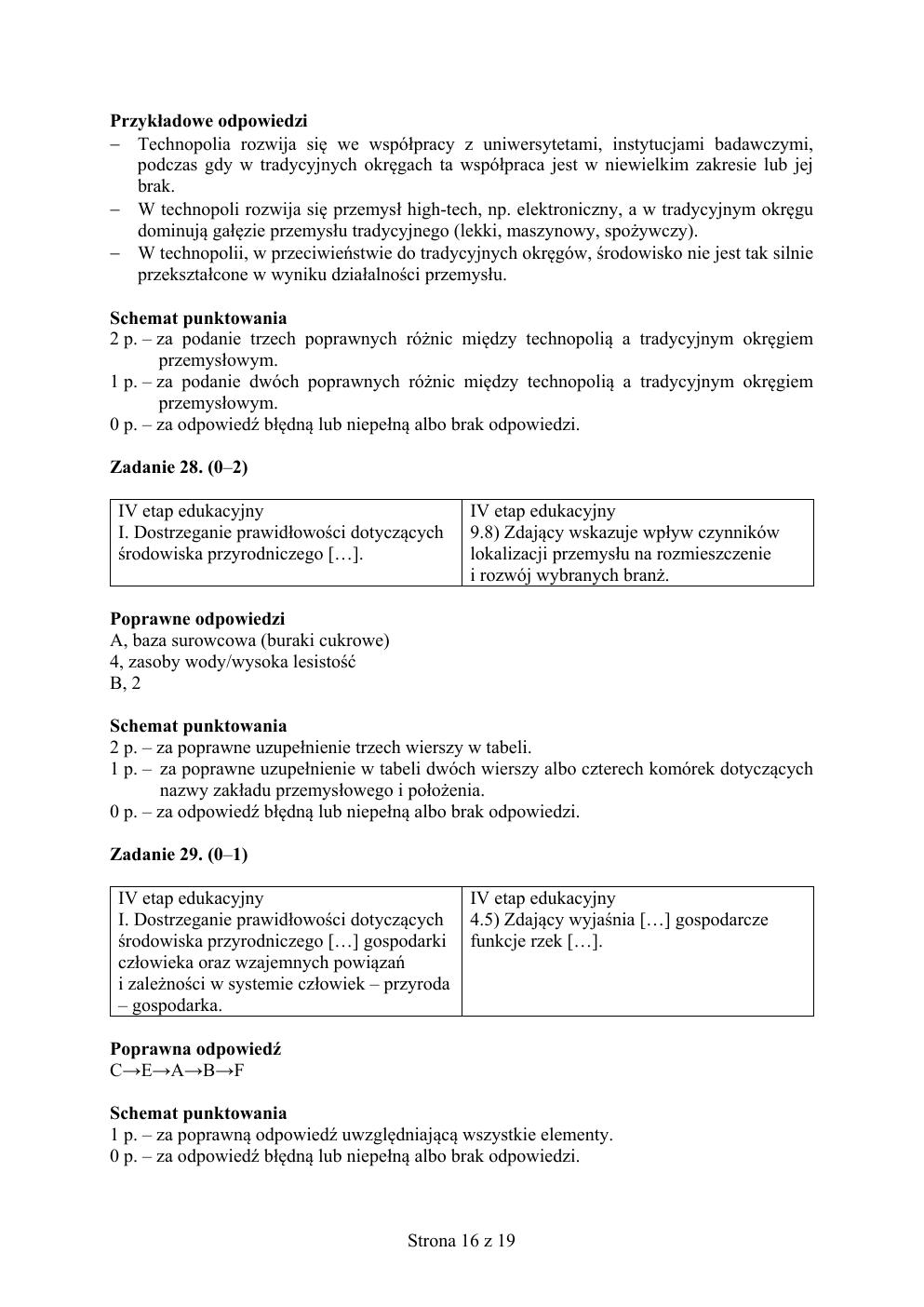 odpowiedzi - geografia - matura 2015 próbna-16