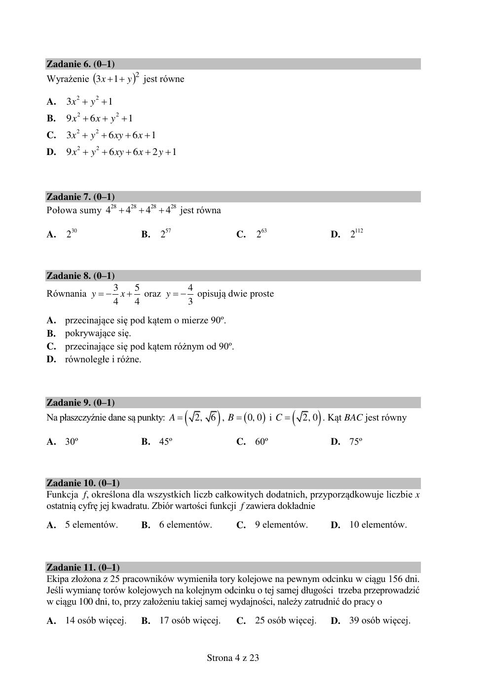 arkusz - matematyka podstawowy - matura 2015 próbna-04