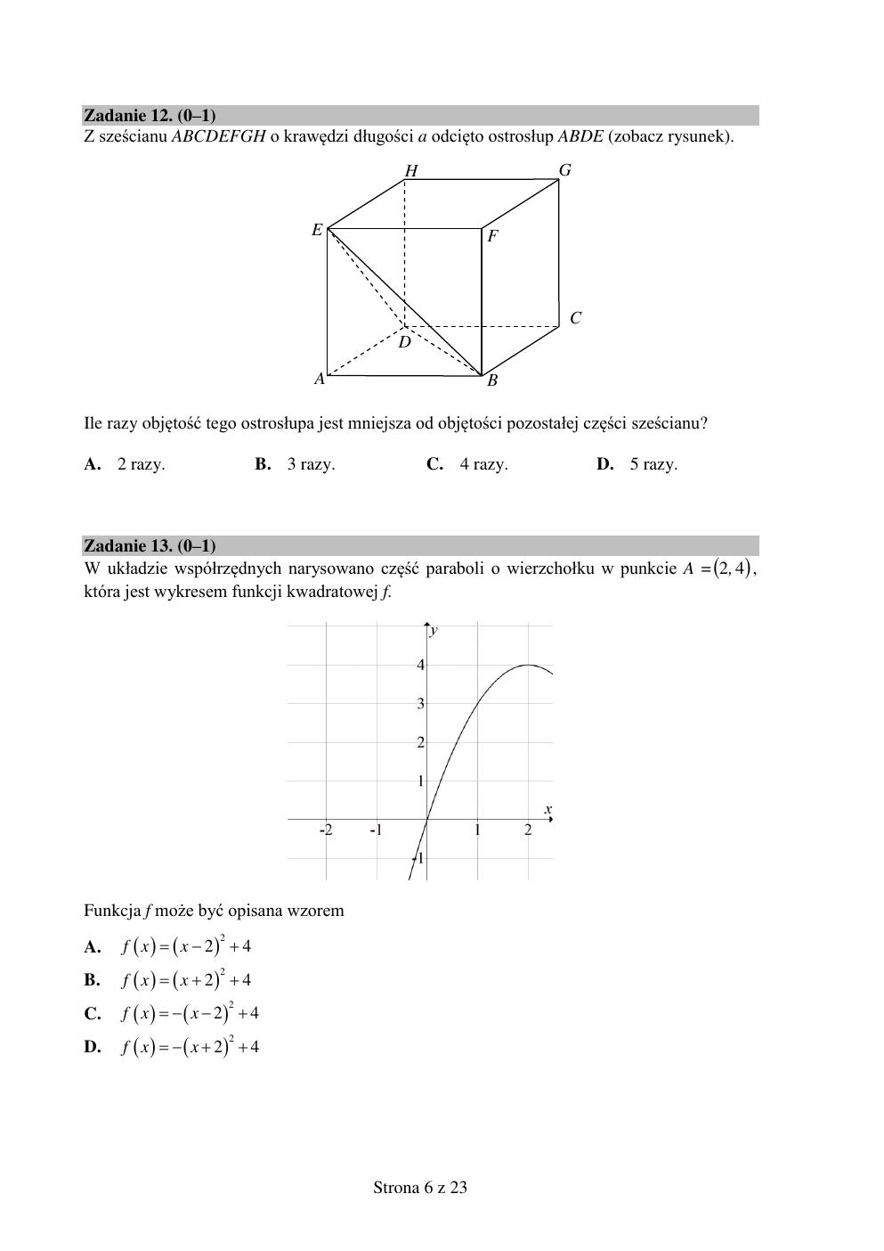 arkusz - matematyka podstawowy - matura 2015 próbna-06