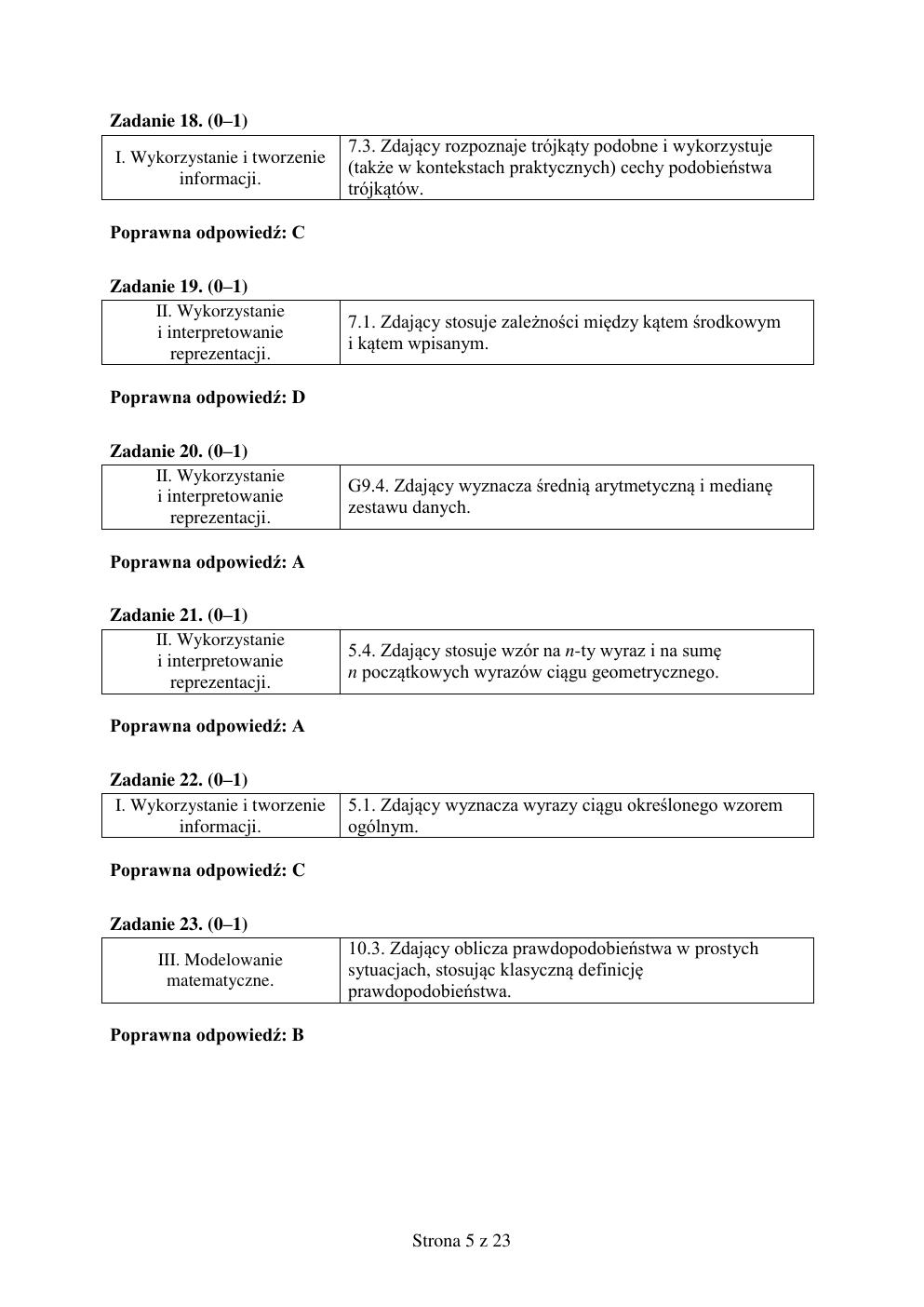 odpowiedzi - matematyka podstawowy - matura 2015 próbna-05