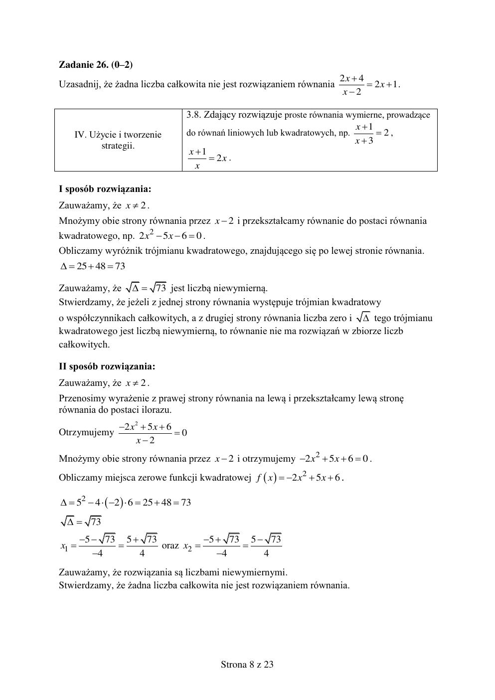 odpowiedzi - matematyka podstawowy - matura 2015 próbna-08