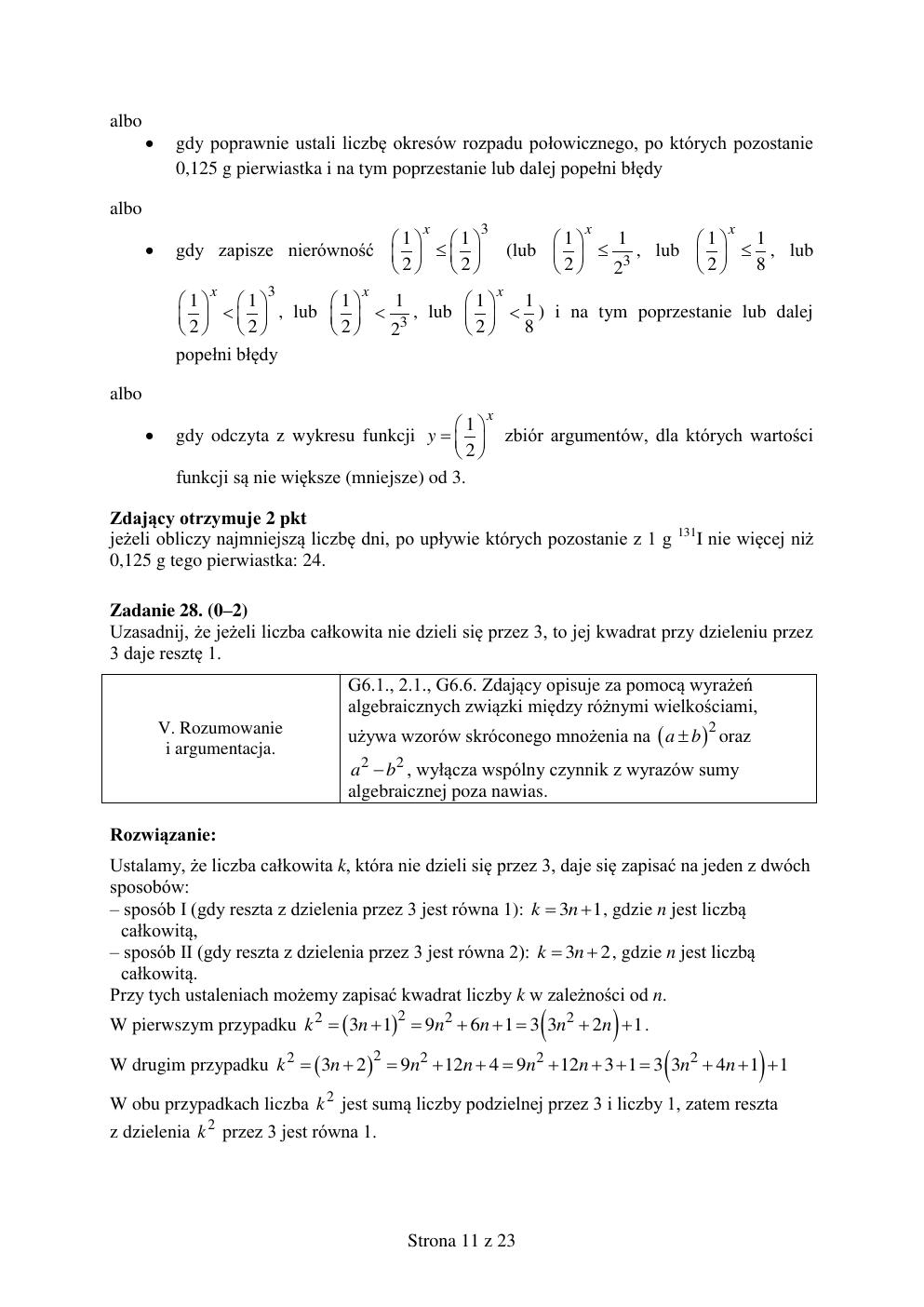 odpowiedzi - matematyka podstawowy - matura 2015 próbna-11
