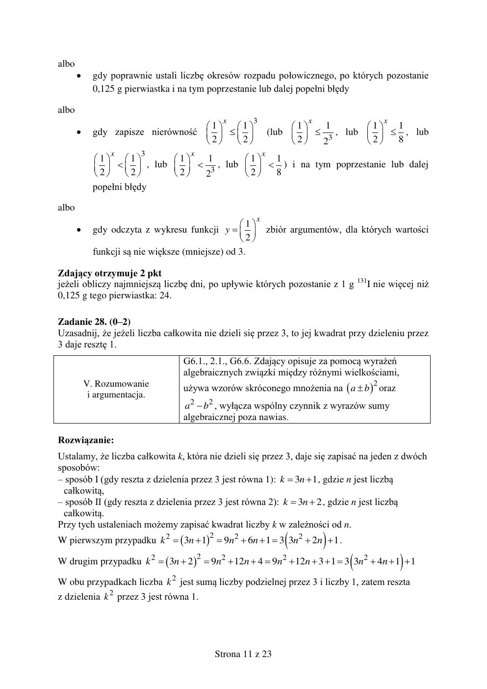 odpowiedzi - matematyka podstawowy - matura 2015 próbna-11
