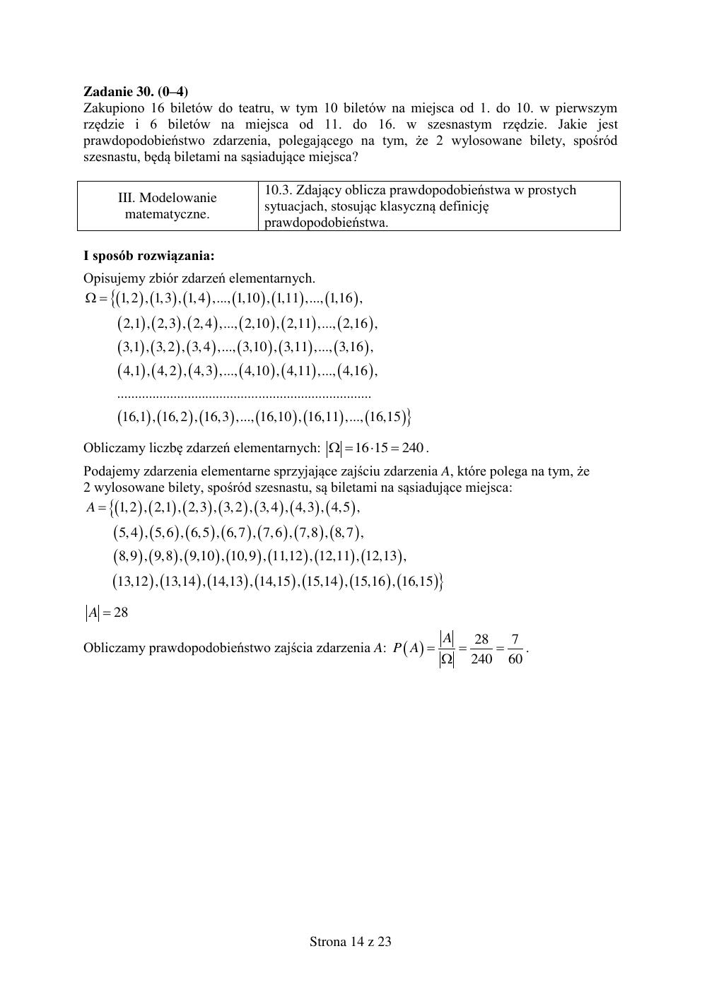 odpowiedzi - matematyka podstawowy - matura 2015 próbna-14