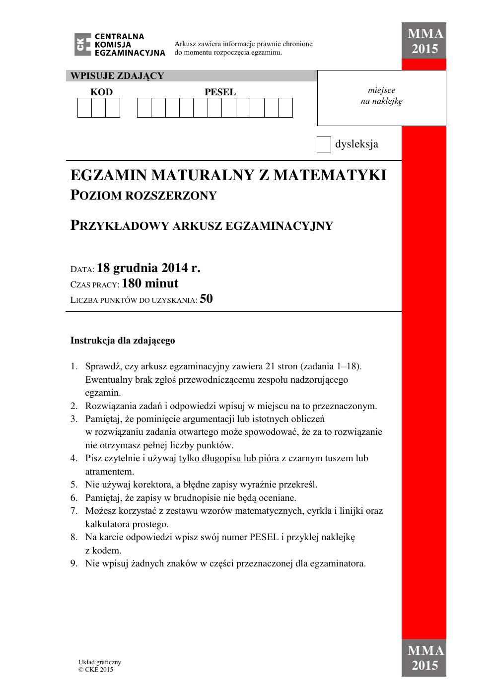 arkusz - matematyka rozszerzony - matura 2015 próbna-01