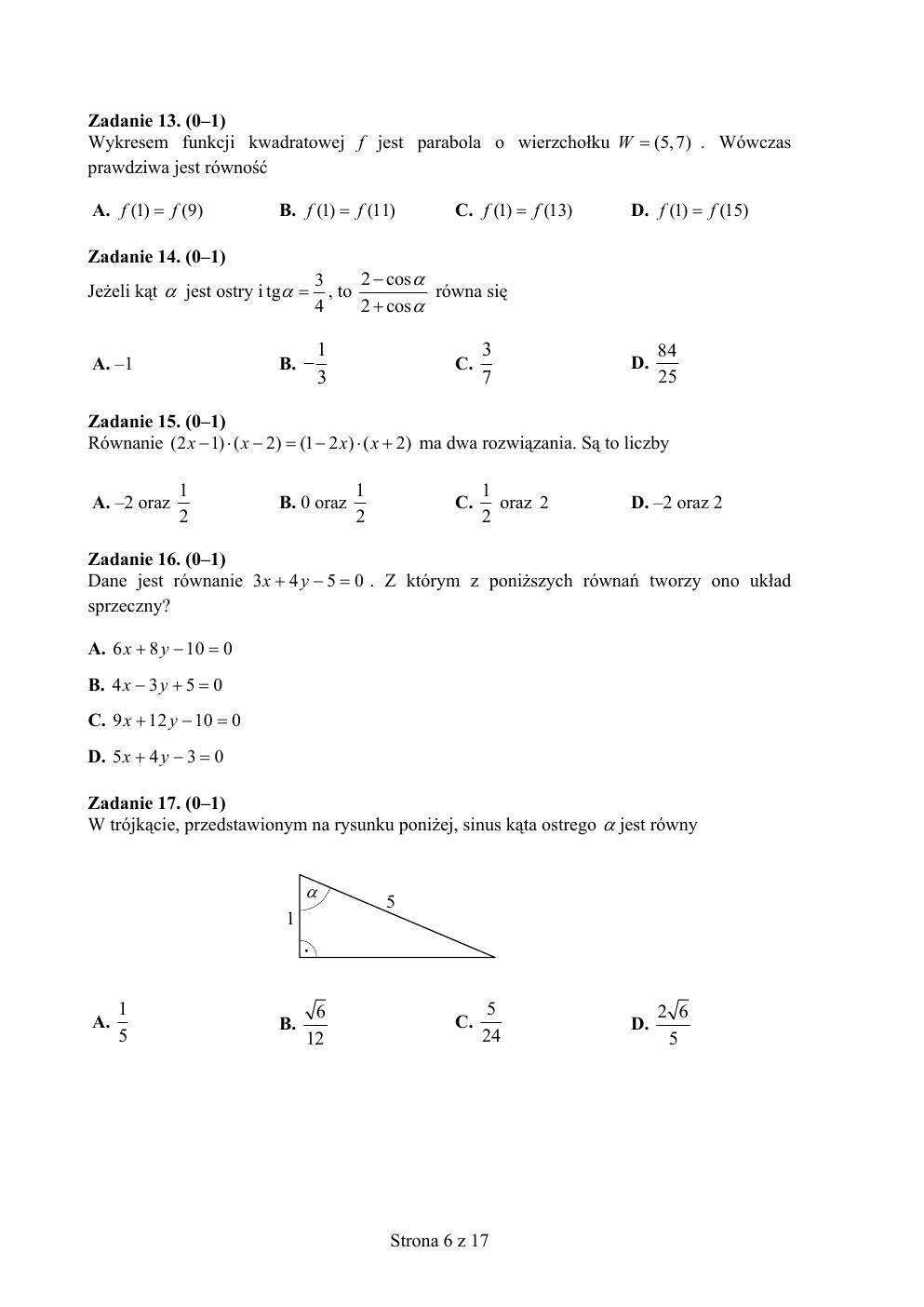 arkusz - matematyka podstawowy - matura 2015 przykładowa-06