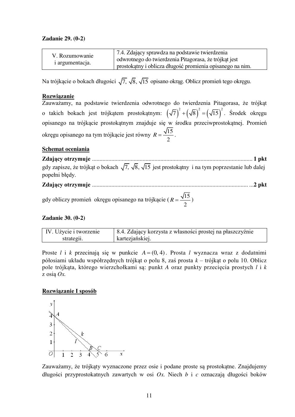 odpowiedzi - matematyka podstawowy - matura 2015 przykładowa-11