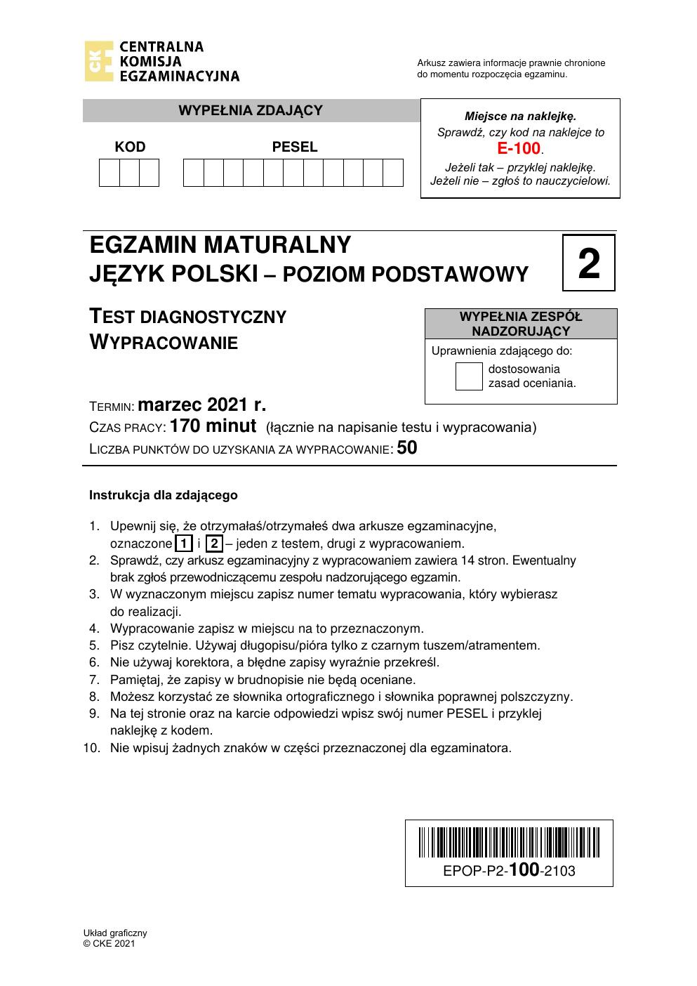 Arkusz 2 – wypracowanie - polski matura 2021 próbna-01