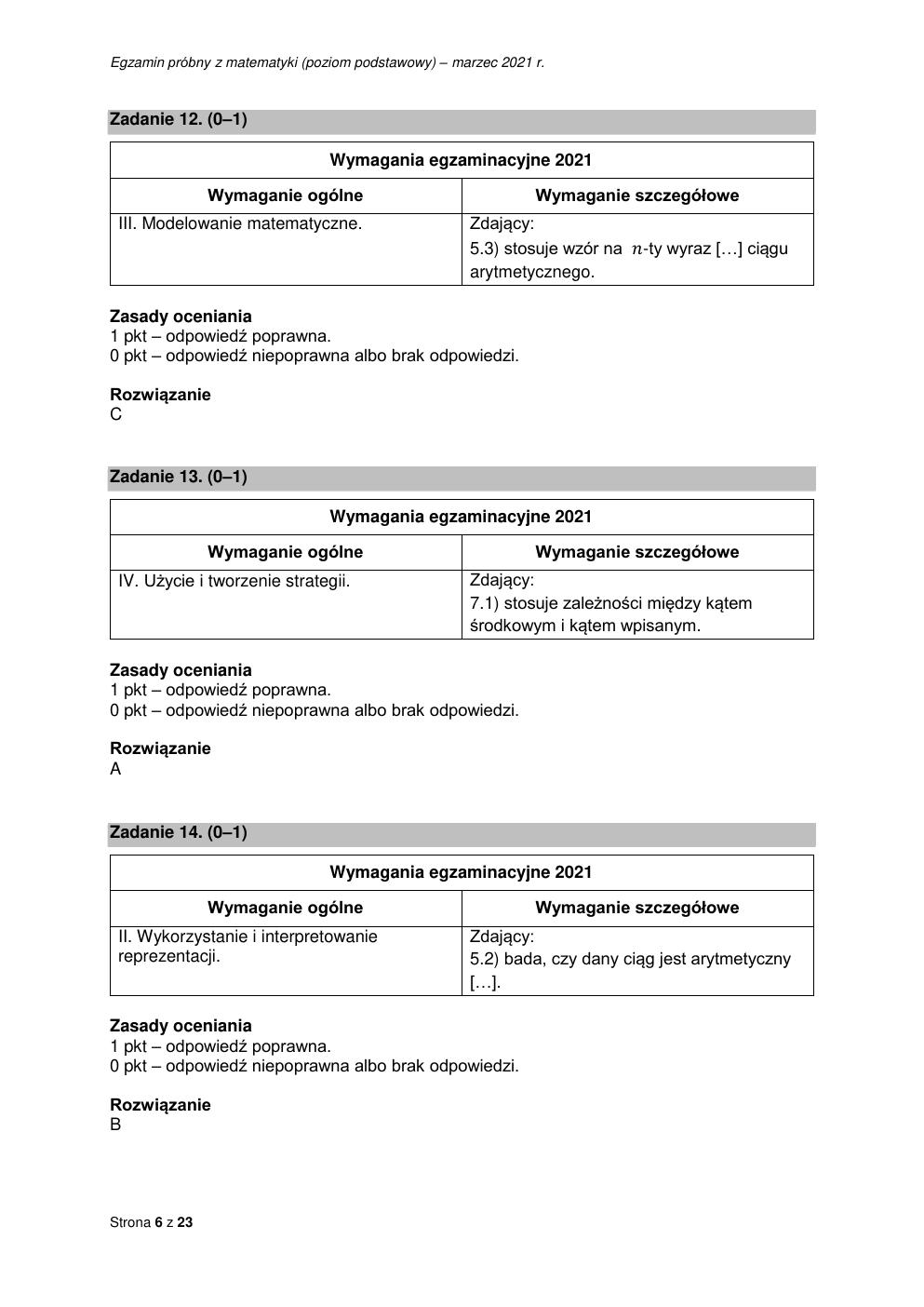 odpowiedzi - matematyka podstawowy - matura 2021 próbna-06