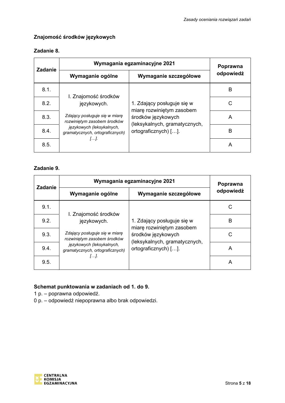 odpowiedzi - angielski podstawowy - matura 2021 próbna-05