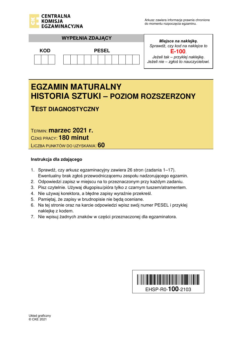 arkusz - historia sztuki rozszerzony - matura 2021 próbna-01