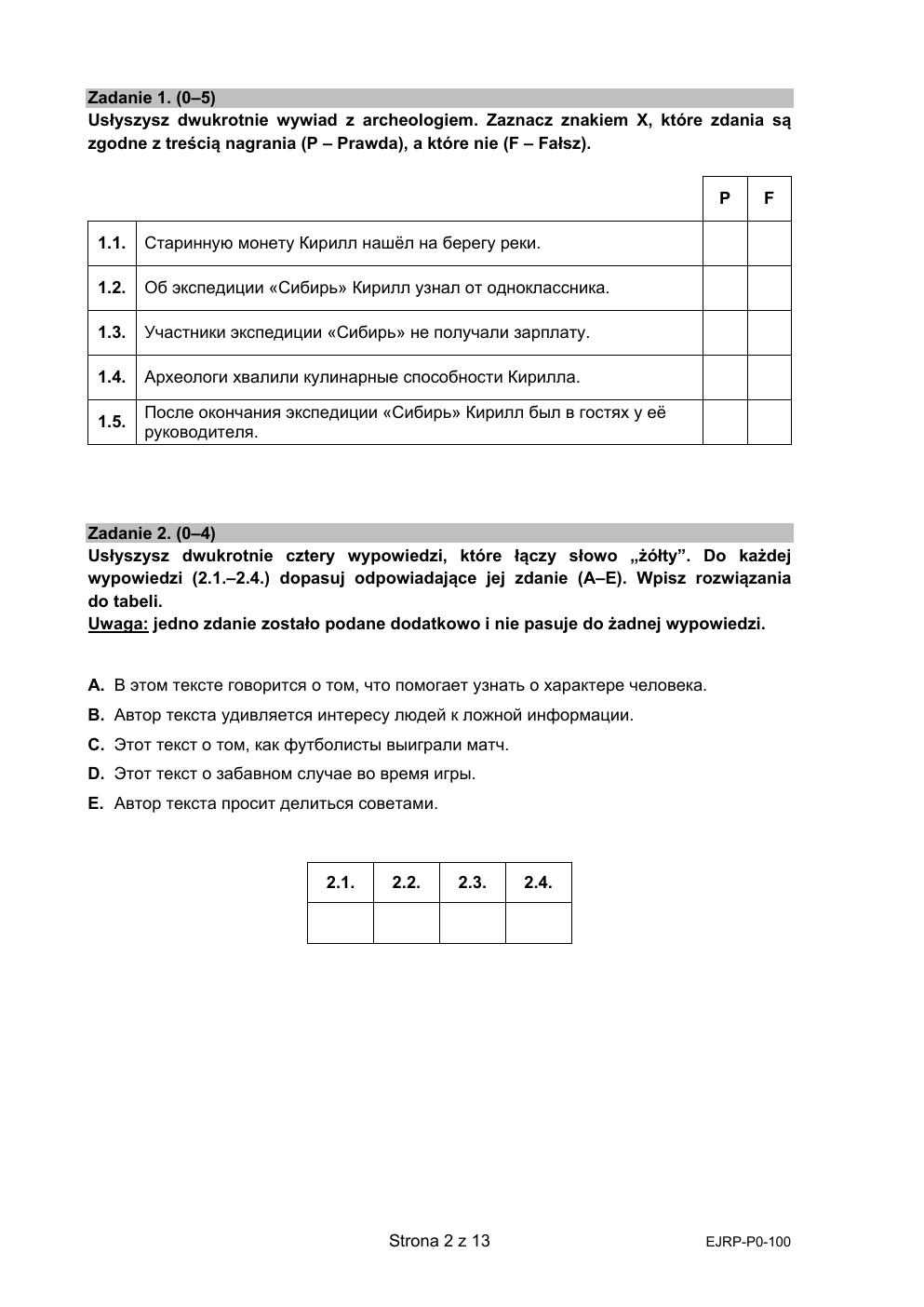 arkusz - rosyjski podstawowy - matura 2021 próbna-02