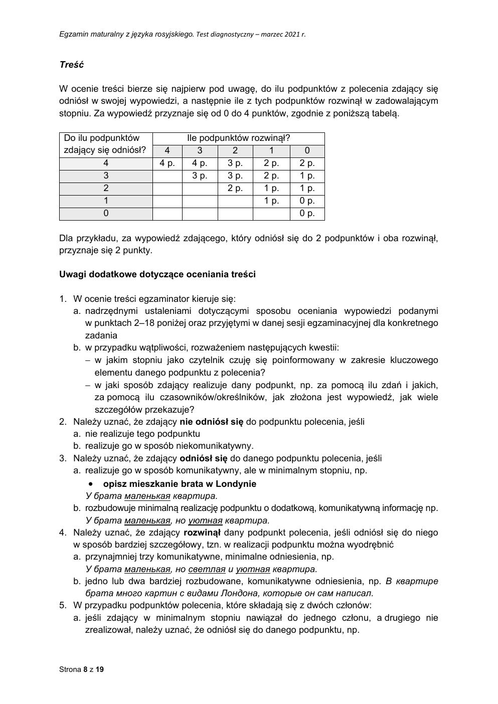 odpowiedzi - rosyjski podstawowy - matura 2021 próbna-08