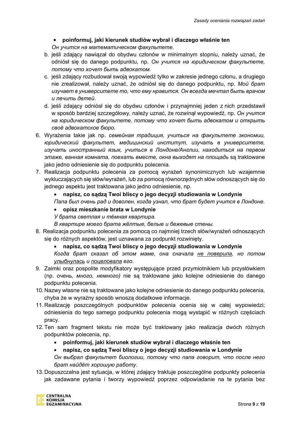 odpowiedzi - rosyjski podstawowy - matura 2021 próbna-09