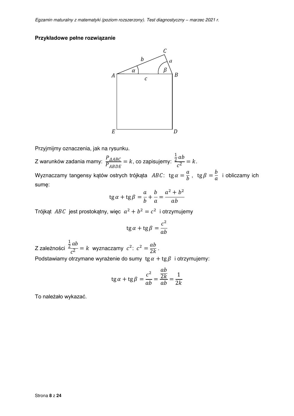 odpowiedzi - matematyka rozszerzony - matura 2021 próbna-08