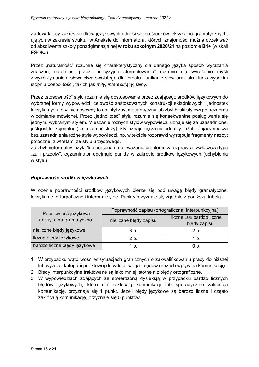 odpowiedzi - hiszpański rozszerzony - matura 2021 próbna-18