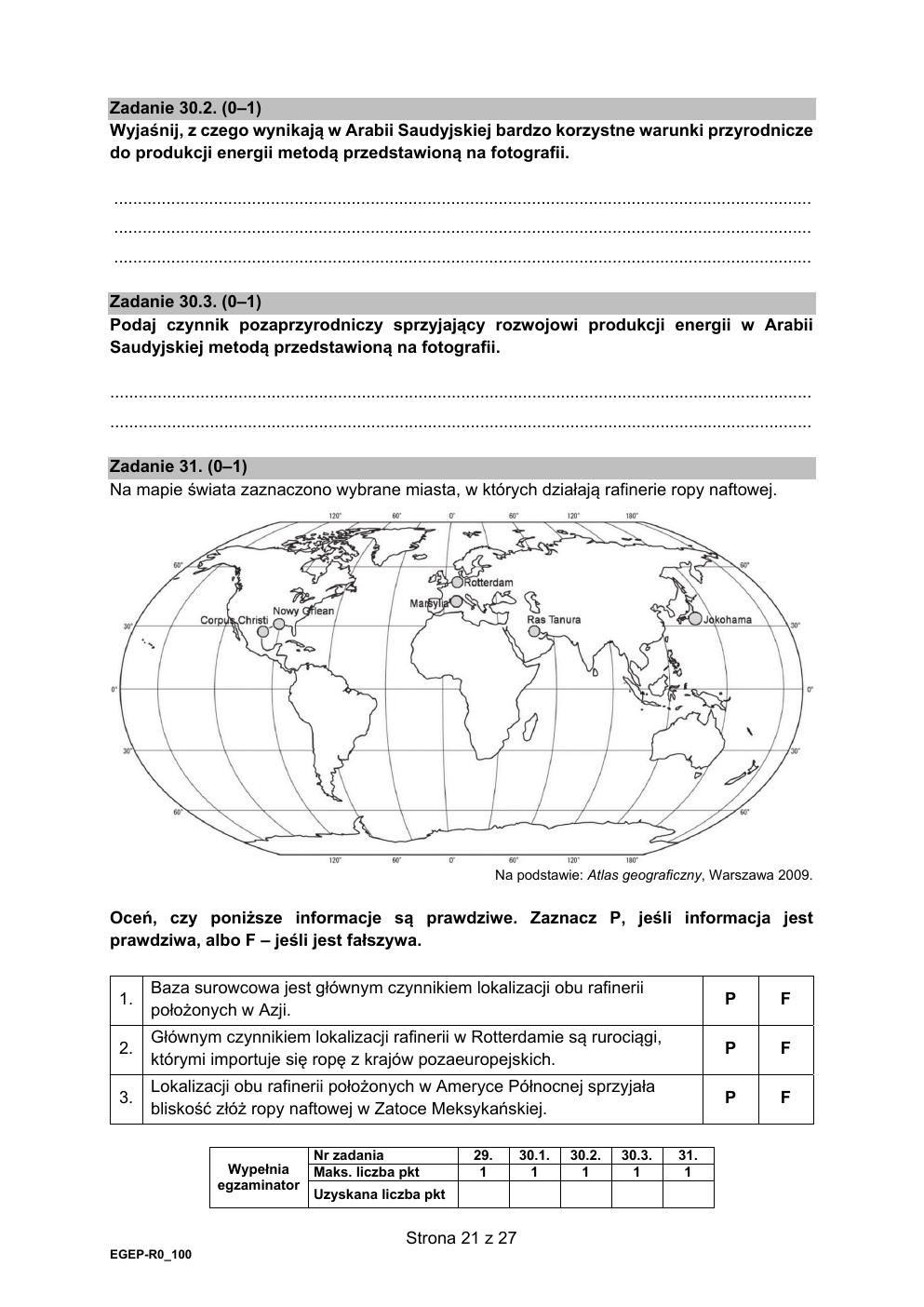 arkusz - geografia rozszerzony - matura 2021 próbna-21