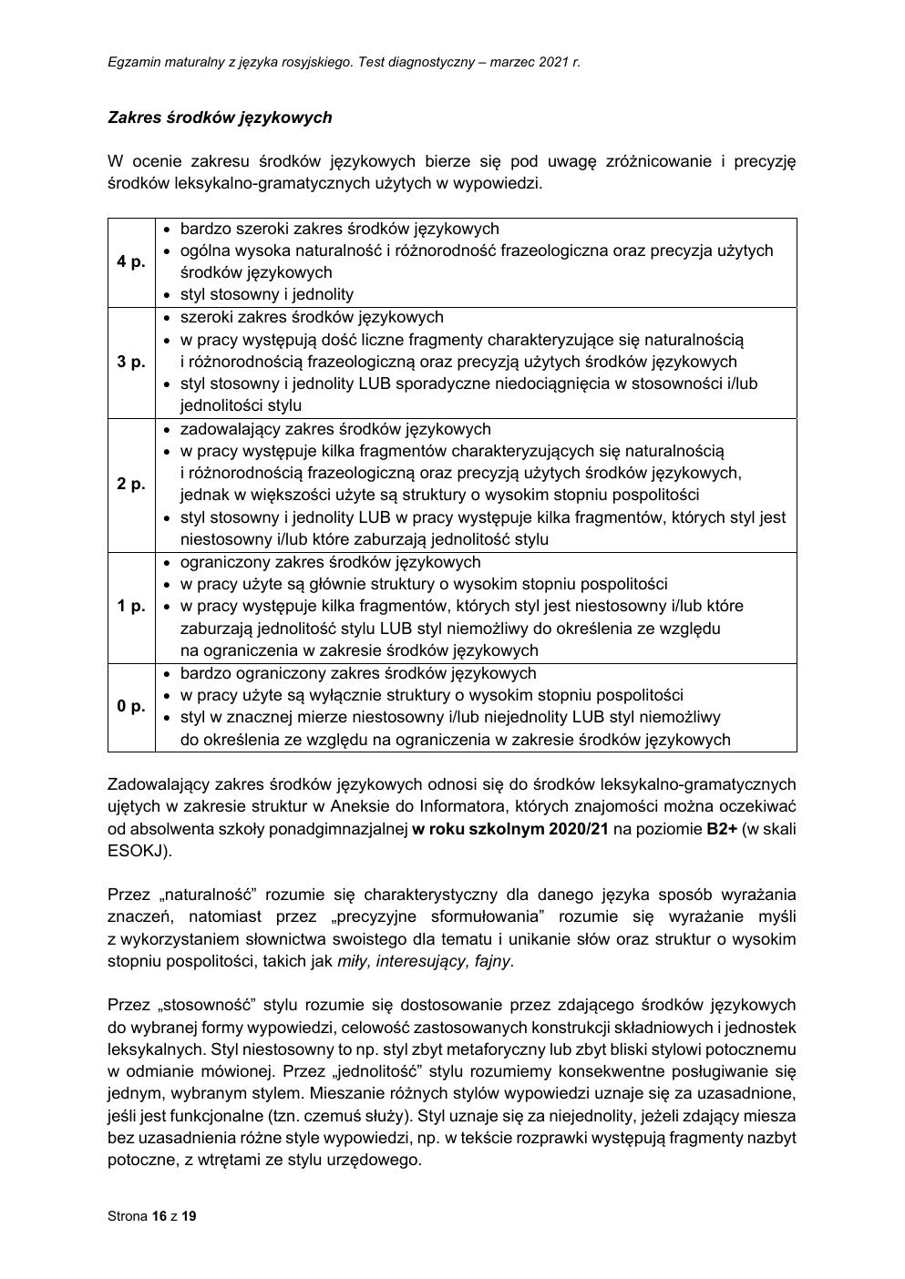 odpowiedzi - rosyjski dwujęzyczny - matura 2021 próbna-16