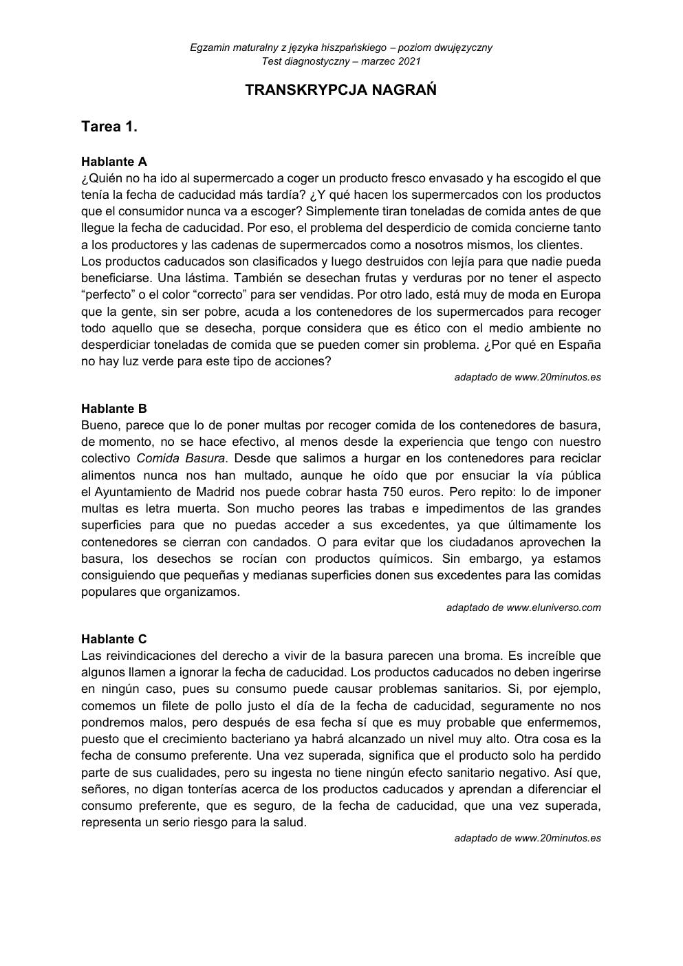 transkrypcja - hiszpański dwujęzyczny - matura 2021 próbna-1