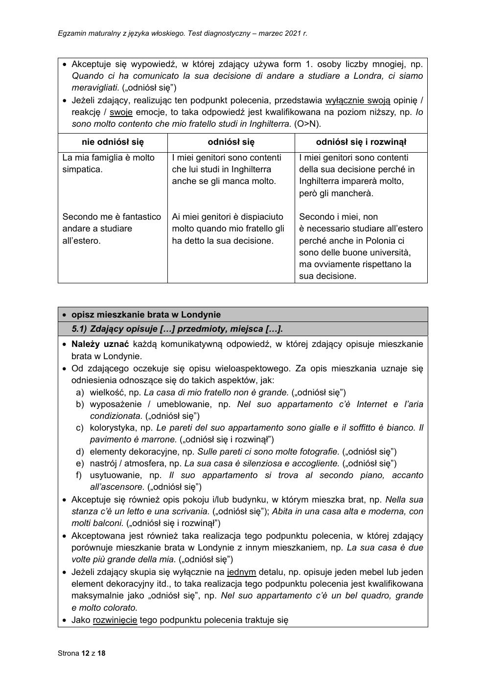 odpowiedzi - włoski podstawowy - matura 2021 próbna-12