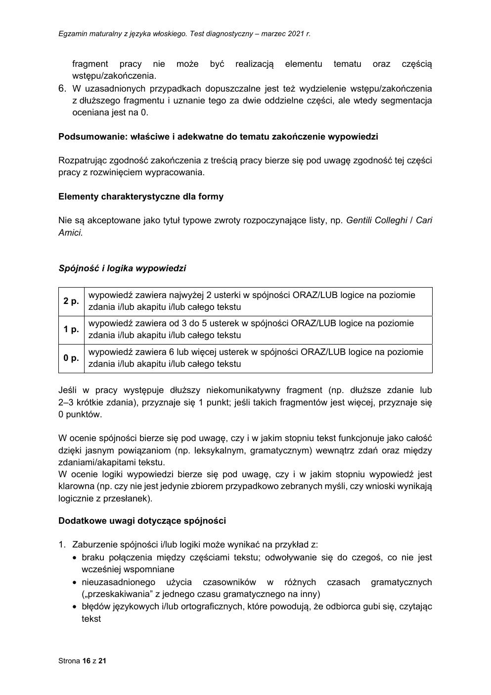 odpowiedzi - włoski rozszerzony - matura 2021 próbna-16