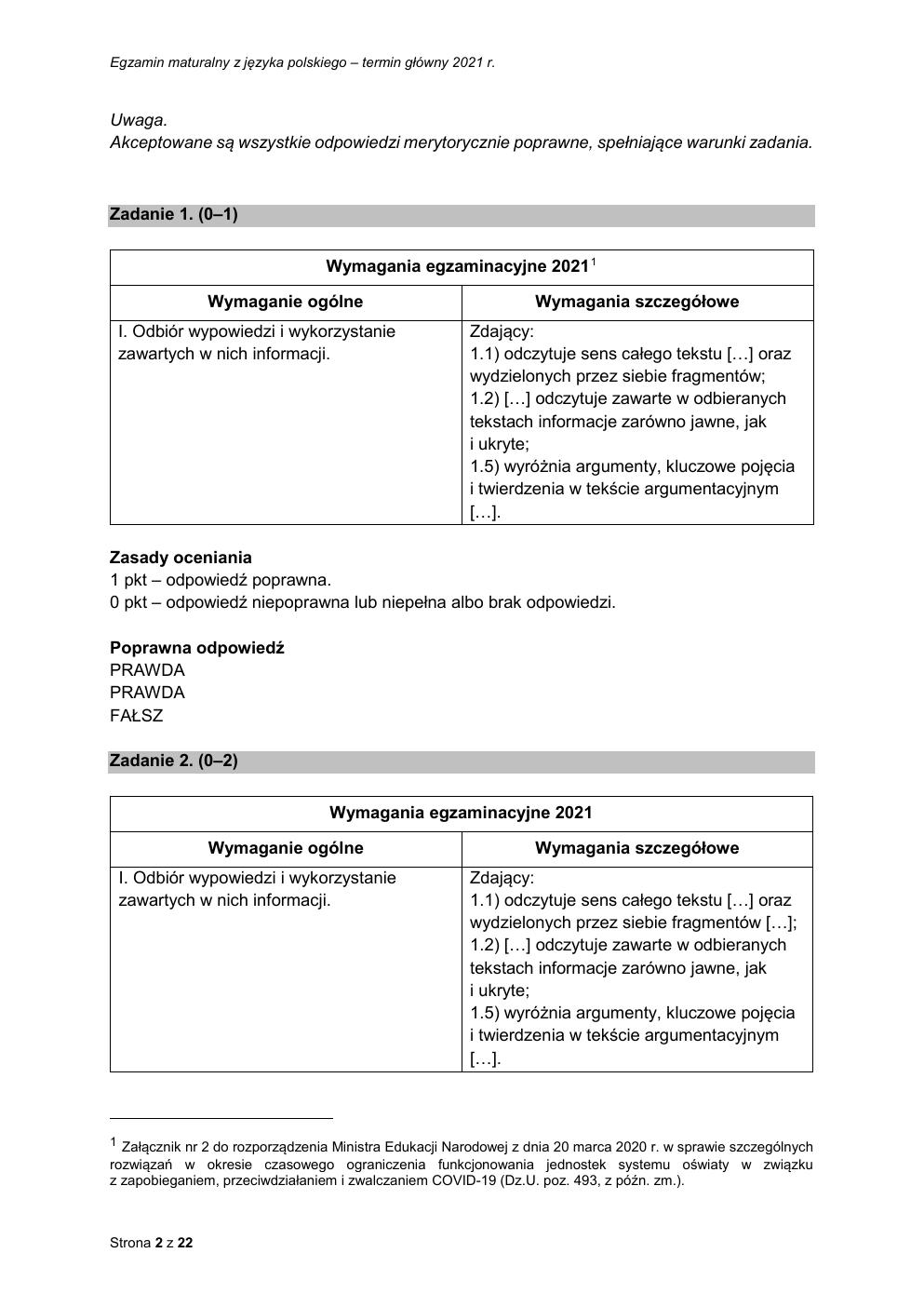 zasady oceniania - odpowiedzi - język polski podstawowy - matura 2021 - maj-02
