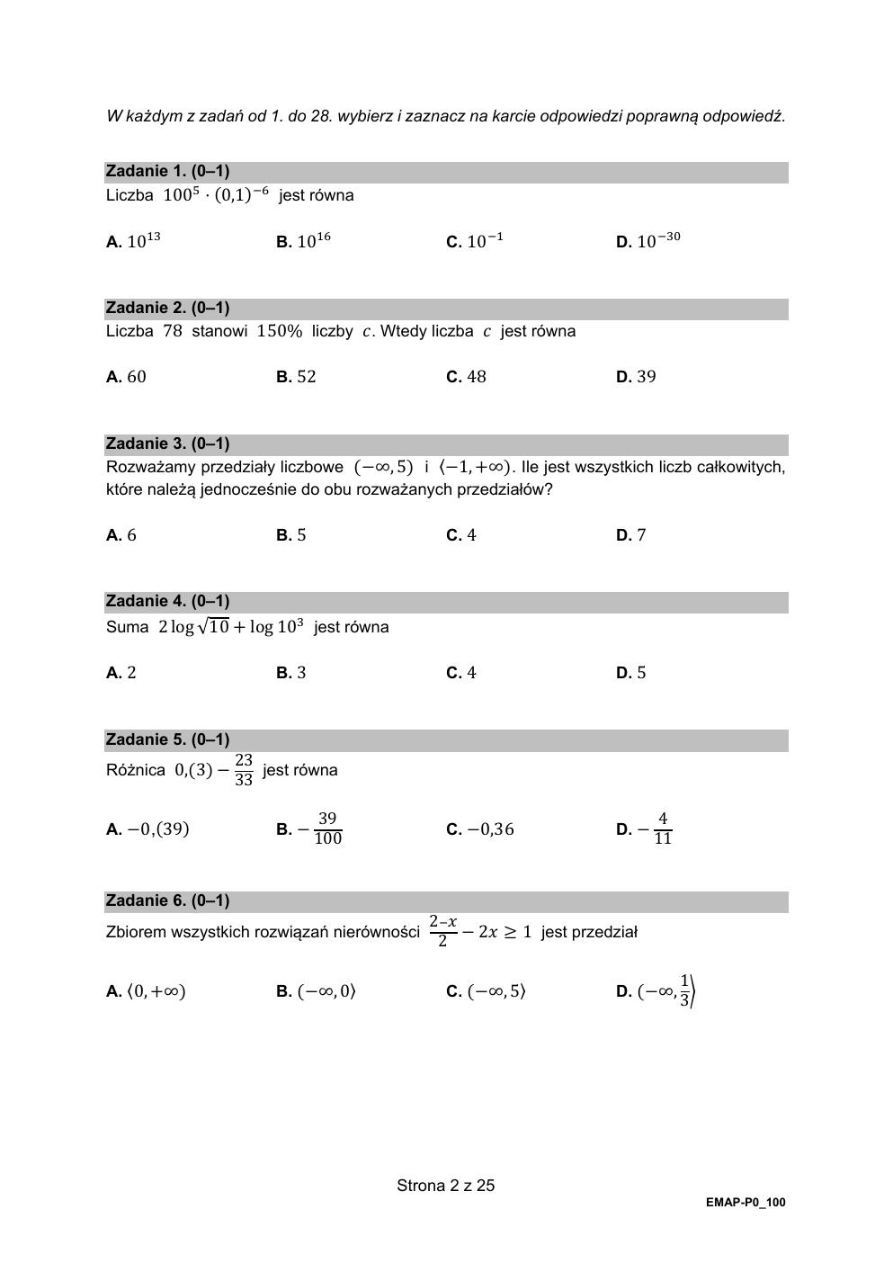 arkusz - matematyka podstawowy - matura 2021 - maj-02