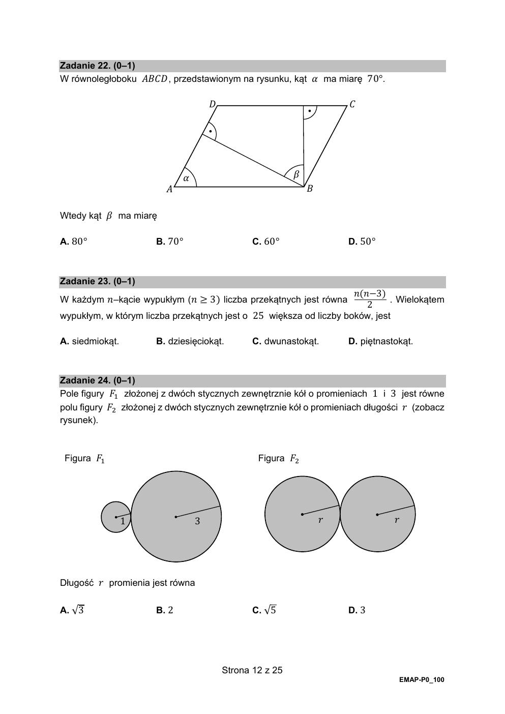 arkusz - matematyka podstawowy - matura 2021 - maj-12