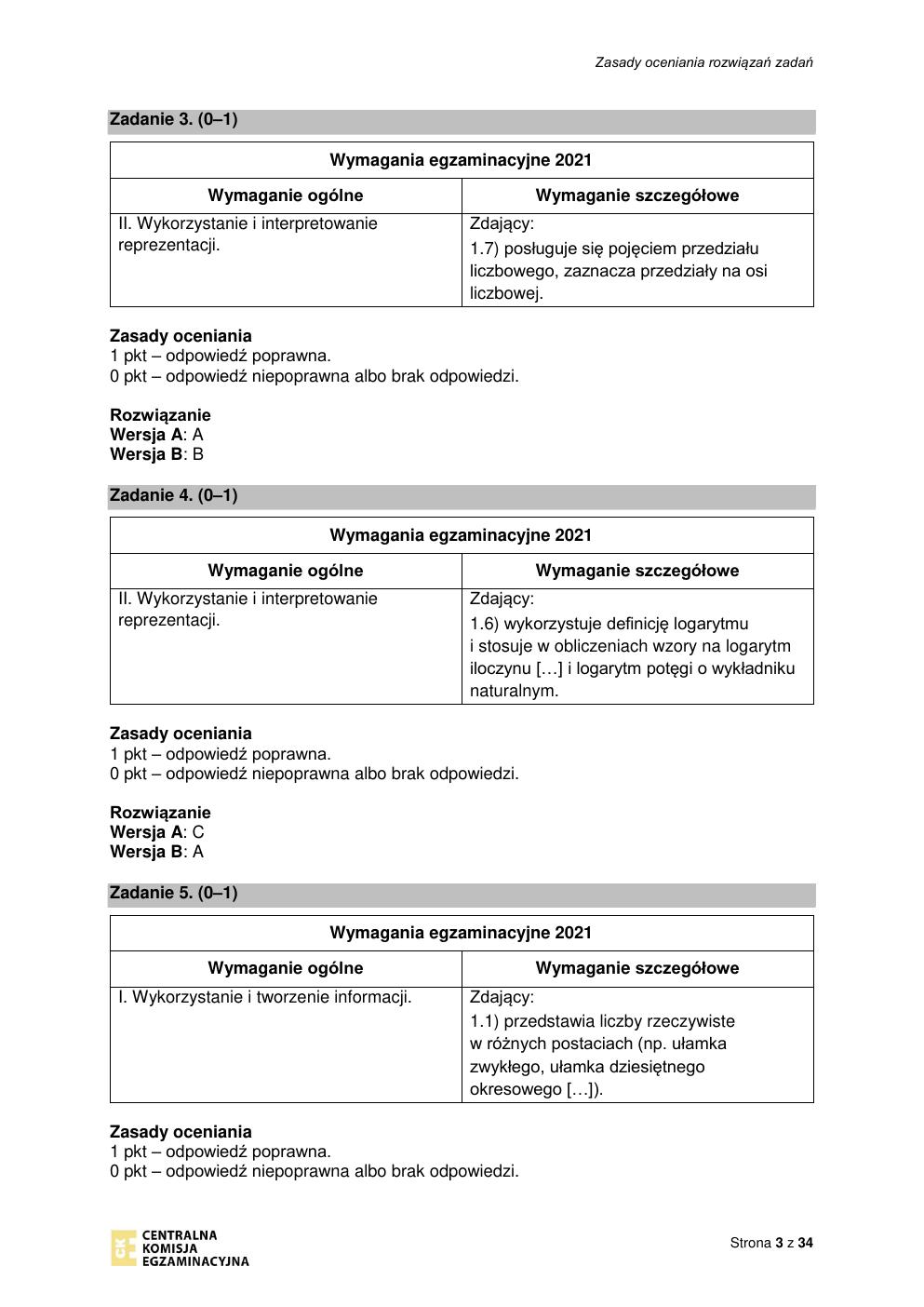 odpowiedzi - matematyka podstawowy - matura 2021 - maj-03