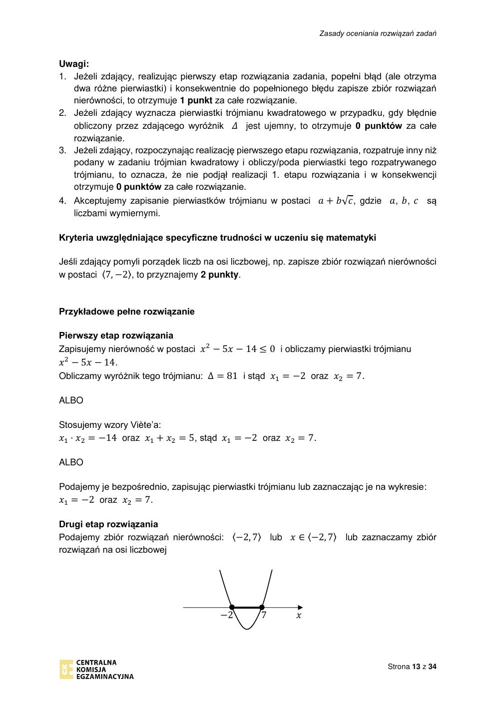 odpowiedzi - matematyka podstawowy - matura 2021 - maj-13