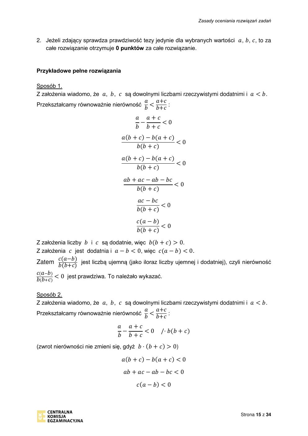 odpowiedzi - matematyka podstawowy - matura 2021 - maj-15