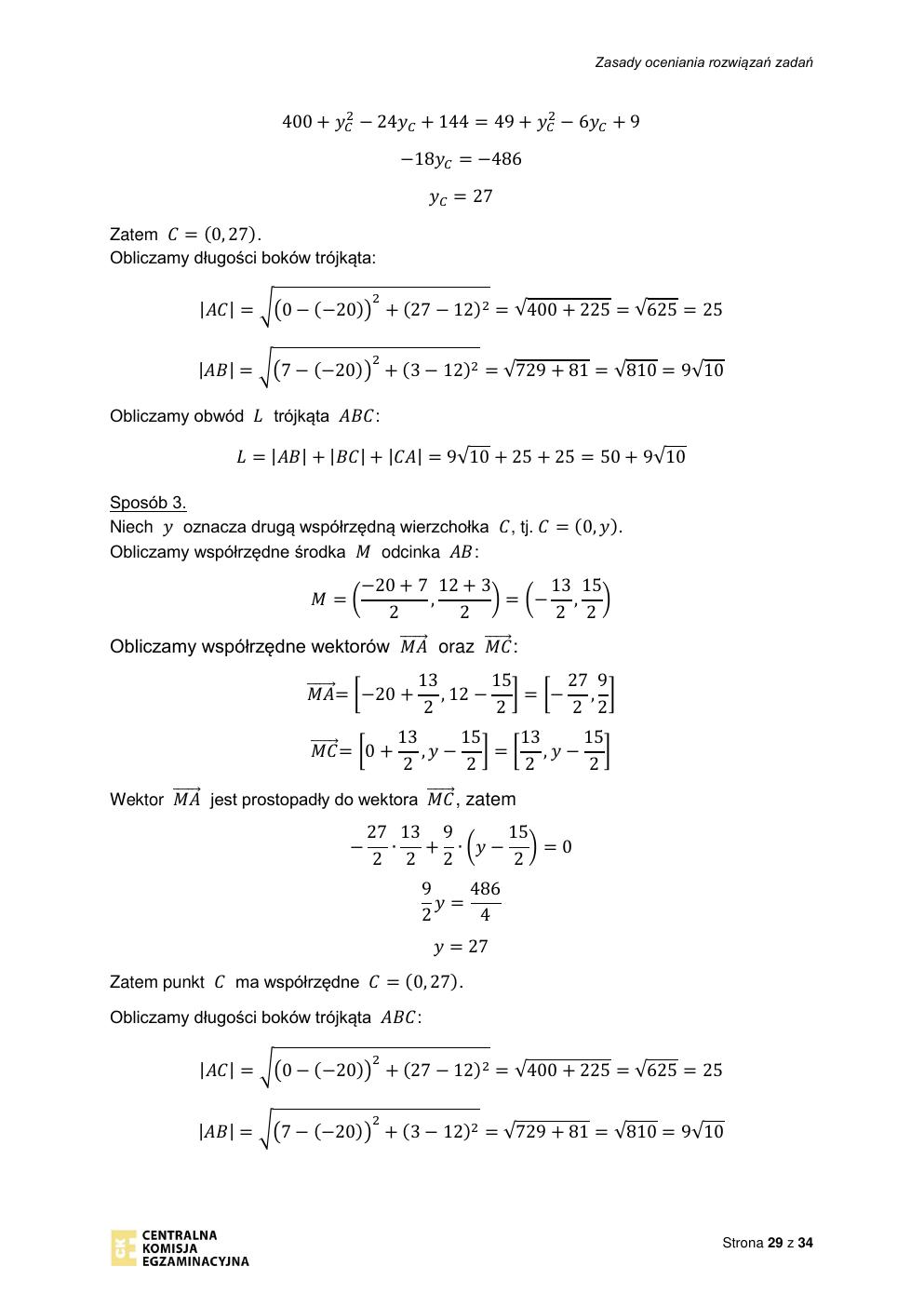 odpowiedzi - matematyka podstawowy - matura 2021 - maj-29