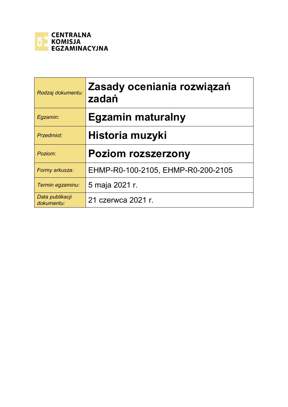 odpowiedzi - historia muzyki rozszerzony - matura 2021 - maj-01