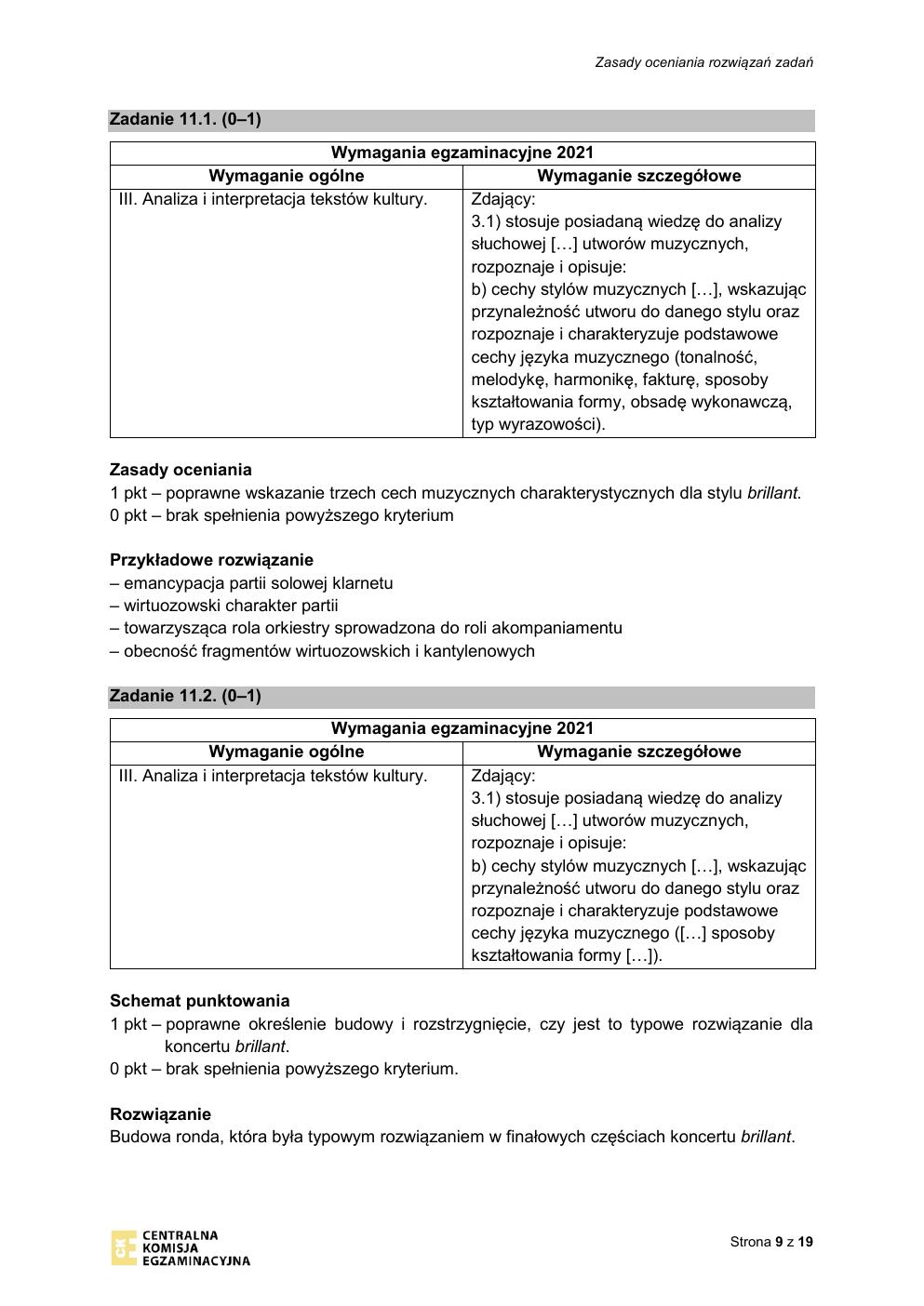 odpowiedzi - historia muzyki rozszerzony - matura 2021 - maj-09