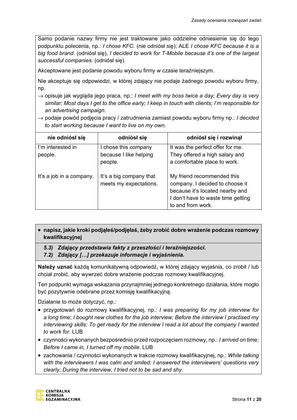 odpowiedzi - język angielski podstawowy - matura 2021 - maj-11